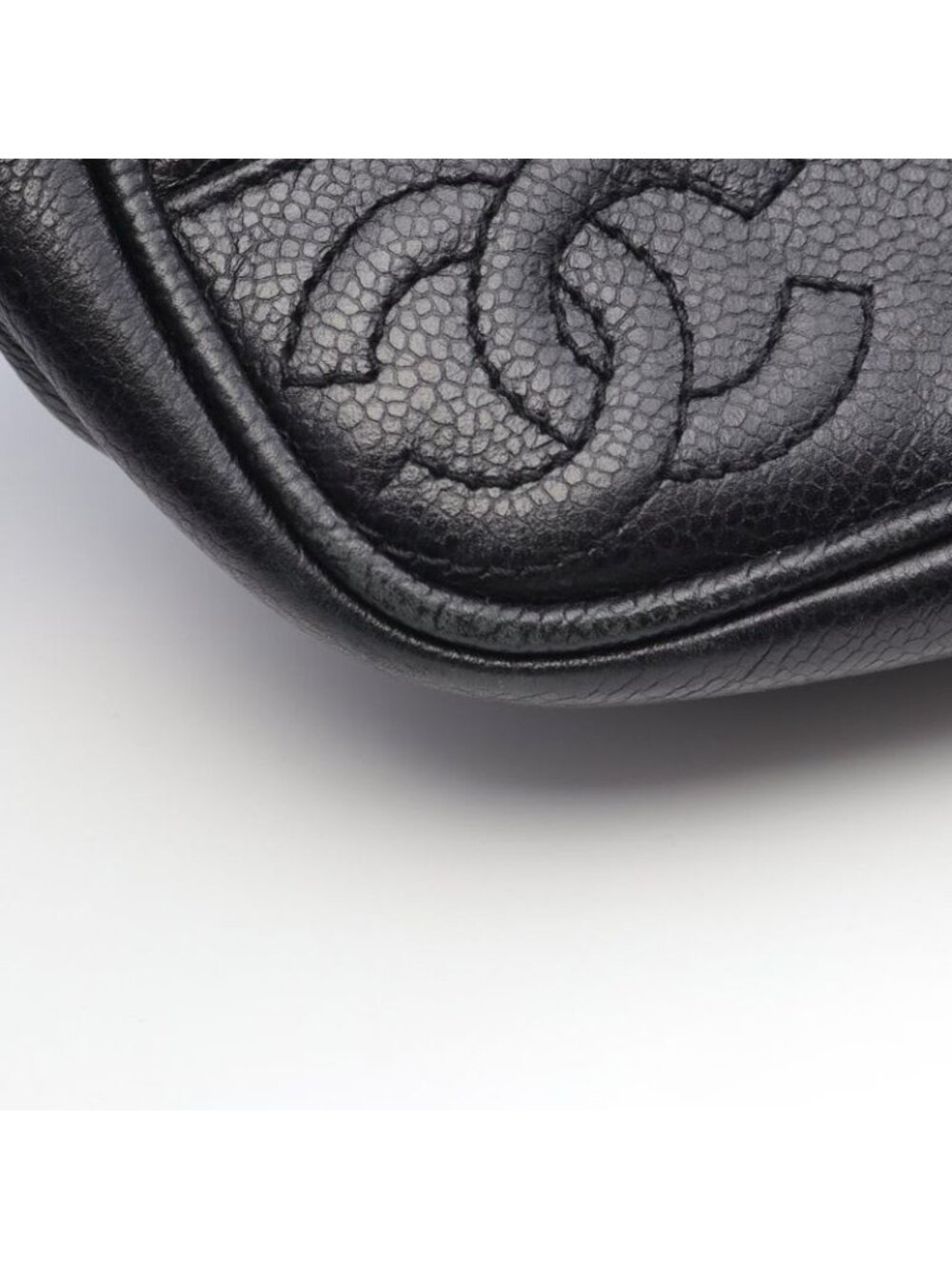 Chanel Rucksack Sac Backpack Triple Chain Black Calf - Picture 8 of 10